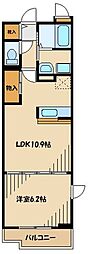 ライムランド 1LDKの間取図画像