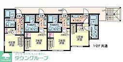 ハレコナ町田 1Kの間取図画像