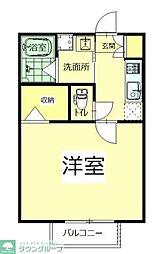 モナリエ文京 1Kの間取図画像