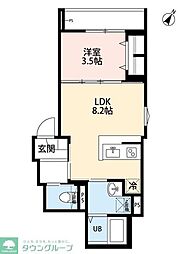 カーサ・イルミナ 1LDKの間取図画像
