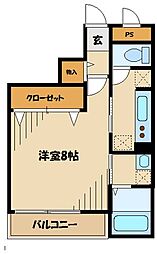 ヴィオーラ中町 1Kの間取図画像
