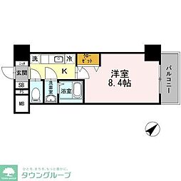 ＪＰ ｎｏｉｅ　早稲田 6階1Kの間取り