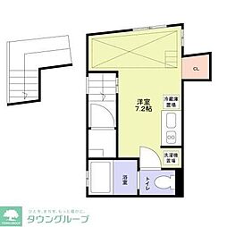 Ｋａｇｕｒａｚａｋａ　Ｔｅｒｒａｃｅ N9 2階ワンルームの間取り