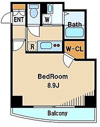 コンフォリア新中野II 2階1Kの間取り