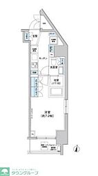 パークキューブ西新宿 8階1Kの間取り