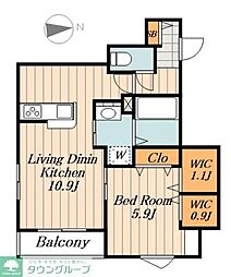 東武東上線 北池袋駅 徒歩4分の賃貸マンション 3階1LDKの間取り