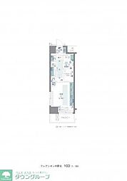 クレアシオン中野北 1階1Kの間取り