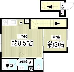 プラチナレジデンス千石 2階1LDKの間取り