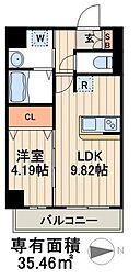 レジデンス・フジミ 1LDKの間取図画像