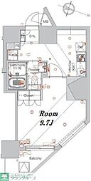 メイクスデザイン西新宿 1Kの間取図画像