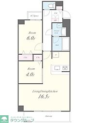 グランフォルム上鷺 2LDKの間取図画像