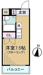 メインステージ中井駅前 ワンルームの間取図画像