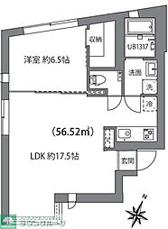 ルクール市ヶ谷払方町 1LDKの間取図画像