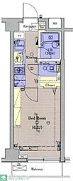ブライズ新宿中井 1Kの間取図画像