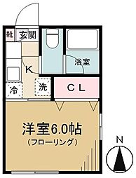 ハイツちとせ 1Kの間取図画像
