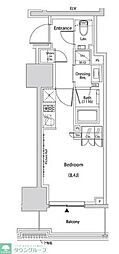 ザ・パークハビオ新中野 ワンルームの間取図画像