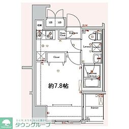 ディアレイシャス新宿中落合 1Kの間取図画像