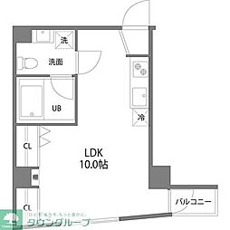 アイランドコート曙橋 ワンルームの間取図画像