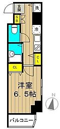 スカイコート神楽坂壱番館 1Kの間取図画像