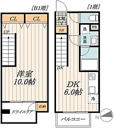 LEGALAND目白 1DKの間取図画像