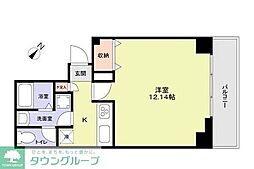 THEHERONS 1Kの間取図画像
