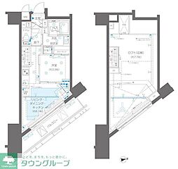ZOOM新宿御苑前 1LDKの間取図画像