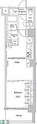 ザ・パークハビオ文京江戸川橋 1LDKの間取図画像