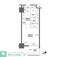 アーバネックス市谷柳町 1DKの間取図画像