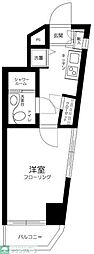 スカイコート新宿曙橋 1Kの間取図画像