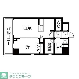 シーズンフラッツ高田馬場リバーサイドノース 1LDKの間取図画像