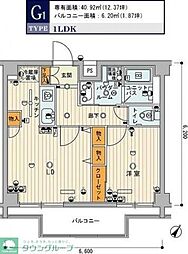 スカイコート新宿弐番館 1LDKの間取図画像