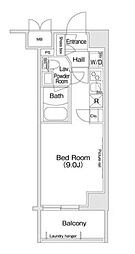 コンフォリア新宿 ワンルームの間取図画像