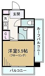 スカイコート早稲田2 1Kの間取図画像