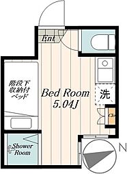 アーバンプレイス新宿戸山B ワンルームの間取図画像