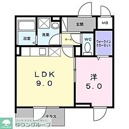 ベラシティ 1LDKの間取図画像