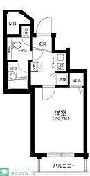 パークウェル市ヶ谷 1Kの間取図画像