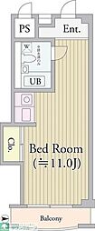 パークグレース新宿 ワンルームの間取図画像