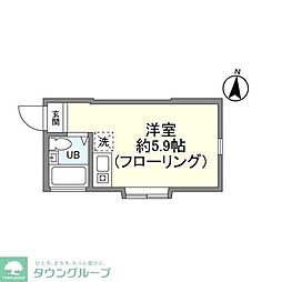 ルミエール中野 ワンルームの間取図画像