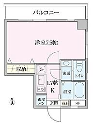 LinkField中野 1Kの間取図画像