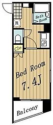 スカイコートヌーベル早稲田 1Kの間取図画像