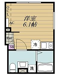 SOLASIAresidence文京江戸川橋II ワンルームの間取図画像