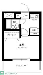 菱和パレス下落合 1Kの間取図画像