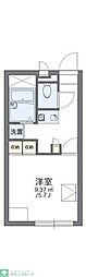 レオパレスレジェンス 2階1Kの間取り