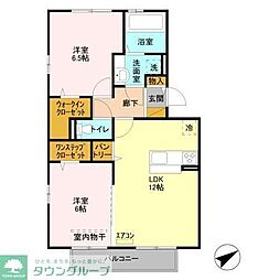 アプリシエイト 2階2LDKの間取り