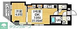 レガーロ西馬橋 5階1DKの間取り