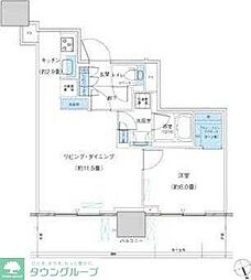 パークシティ柏の葉キャンパス　ザ・ゲートタワー　ウエスト 12階1LDKの間取り