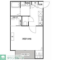 MQuarto柏III 3階1Kの間取り
