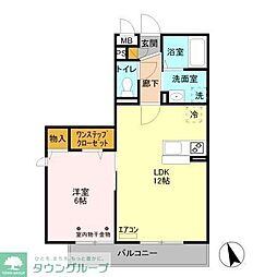 パークフラッツ II 3階1LDKの間取り
