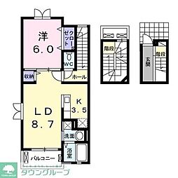 フォルテ 3階1LDKの間取り