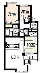 リズ市川平田 3LDKの間取図画像